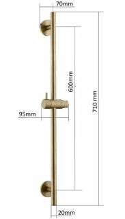 Душевая штанга Boheme Uno 420-CR хром